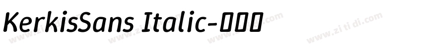 KerkisSans Italic字体转换